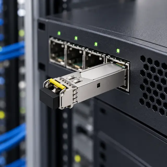 1.25G SFP Dual-Fiber LC DDM 1550nm 80km Optical — In a host switch 2
