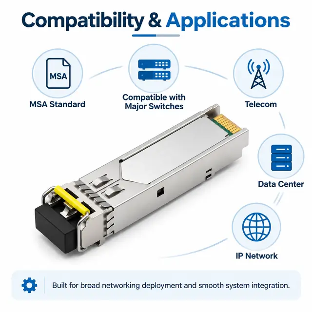 1.25G SFP Dual-Fiber LC DDM 1550nm 80km Optical — Application view 6
