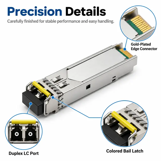 1.25G SFP Dual-Fiber LC DDM 1550nm 80km Optical technical drawing 3: dimensions, structure and interfaces