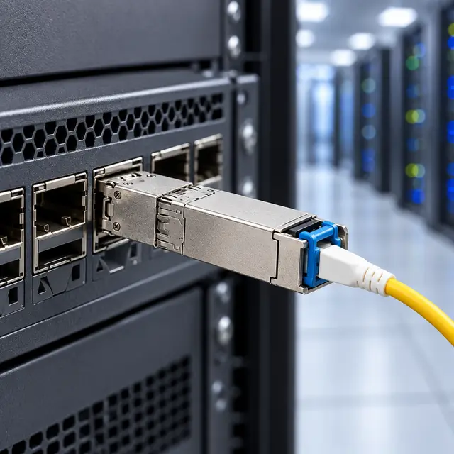 10G SFP+ BiDi BX100 100km - Transceiver for Industrial Networks — In a host switch 2
