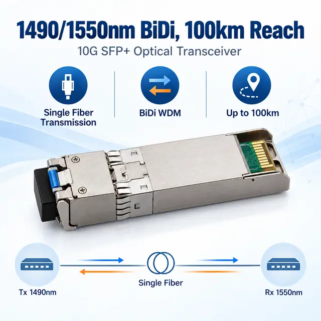 10G SFP+ BiDi BX100 100km - Transceiver for Industrial Networks — Application view 4