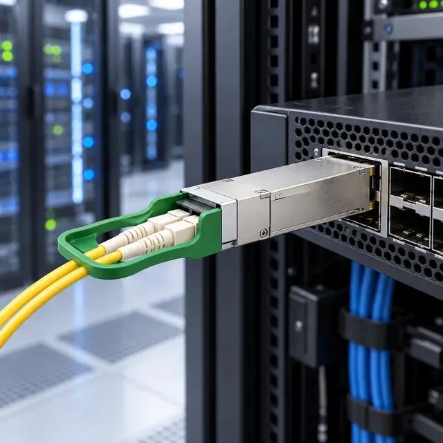 100G QSFP28 CWDM4 2km 1310nm SMF Duplex LC DDM Optical — In a host switch 2