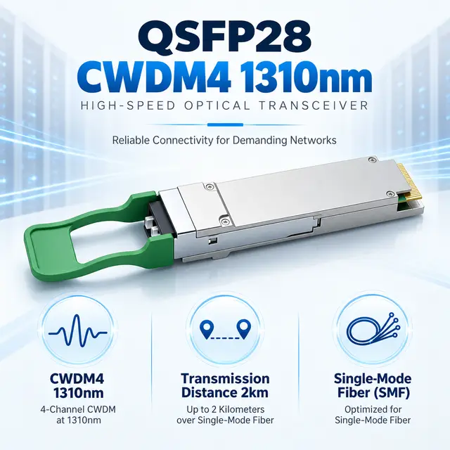 100G QSFP28 CWDM4 2km 1310nm SMF Duplex LC DDM Optical — Application view 4