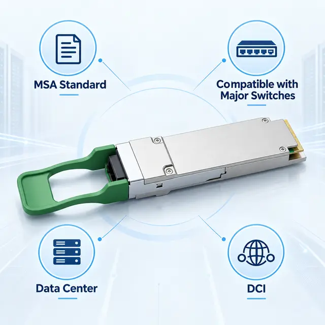 100G QSFP28 CWDM4 2km 1310nm SMF Duplex LC DDM Optical — Application view 6