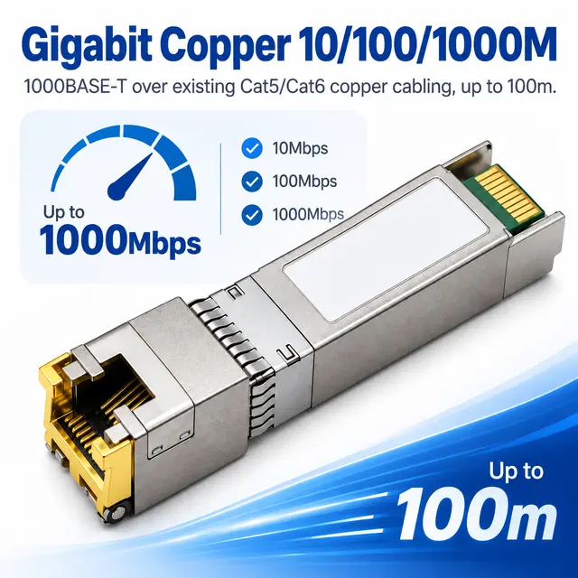 1000BASE-T SFP Copper RJ45 10/100/1000M Gigabit over Cat5 — Application view 3