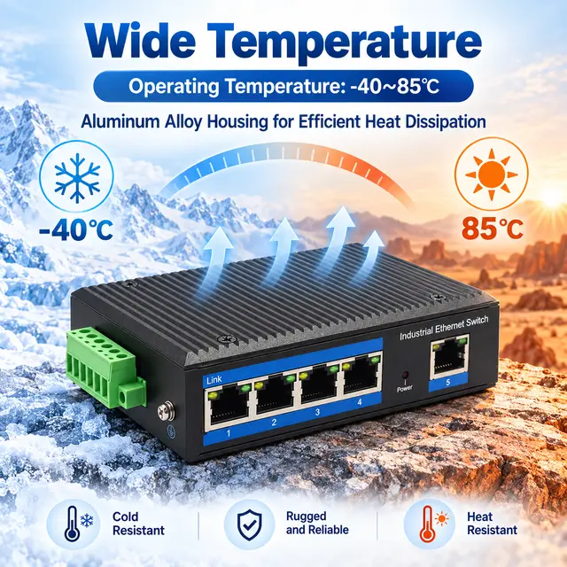 Outdoor Industrial Gigabit Ethernet Switch — 5× RJ45 Port — Application view 5