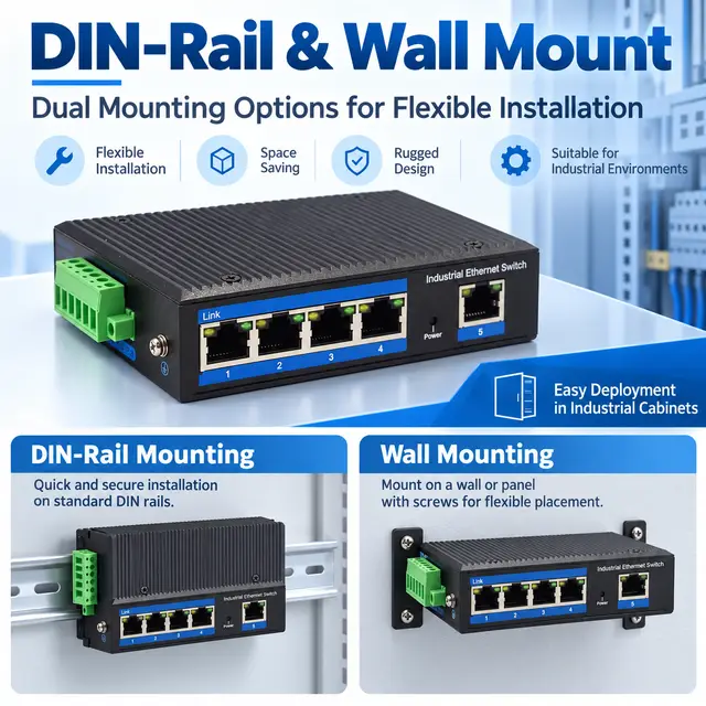 Outdoor Industrial Gigabit Ethernet Switch — 5× RJ45 Port — Application view 6