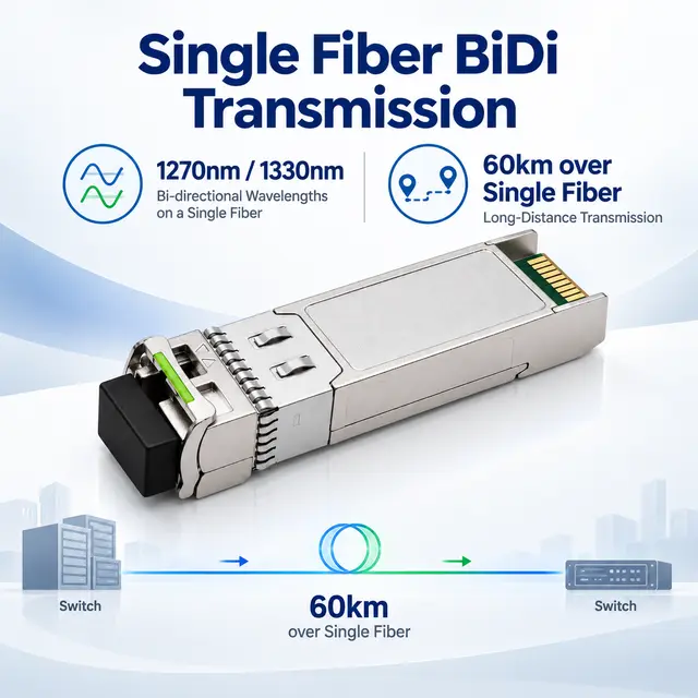 10G SFP+ BiDi BX60 60km 1270/1330nm - Transceiver for Cloud Computing — Application view 4