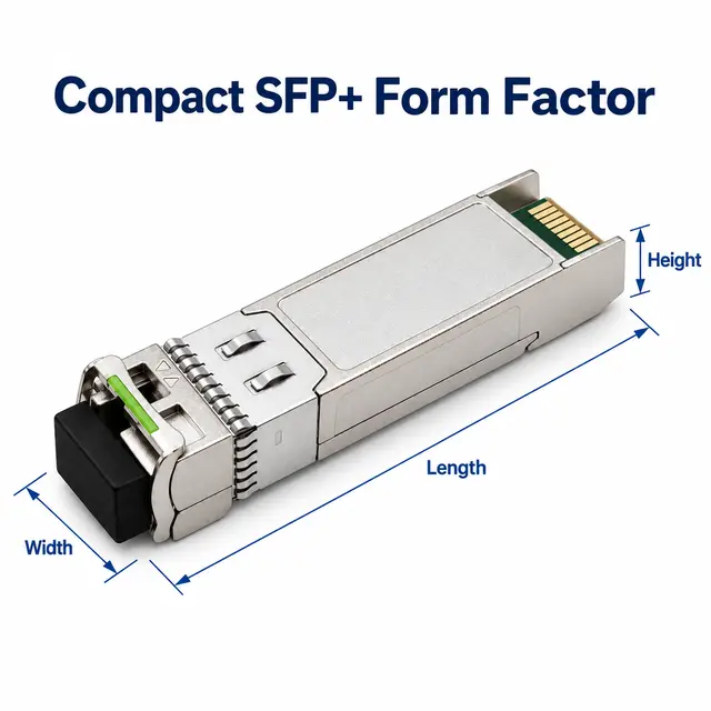 10G SFP+ BiDi BX60 60km 1270/1330nm - Transceiver for Cloud Computing technical drawing 1: dimensions, structure and interfaces