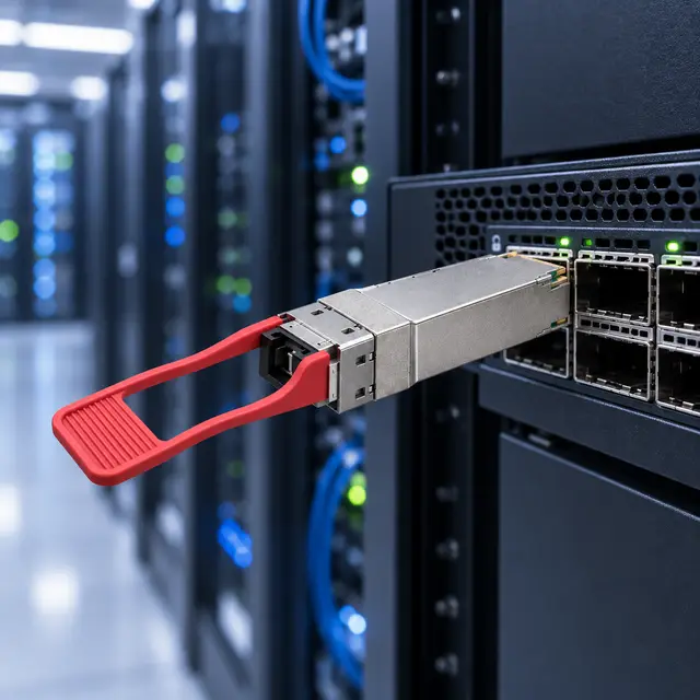 100G BiDi QSFP28 LR1/ER1 10-40km LC Single-Fiber Optical — In a host switch 2