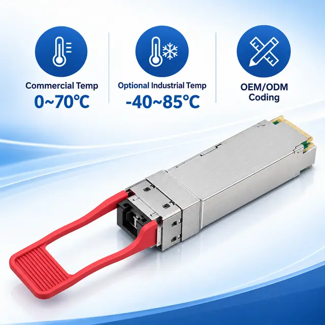 100G BiDi QSFP28 LR1/ER1 10-40km LC Single-Fiber Optical technical drawing 4: dimensions, structure and interfaces