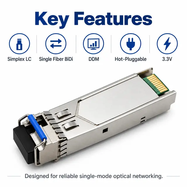 1.25G BiDi Single-Fiber SFP Transceiver 1310nm/1550nm 20km — Application view 5