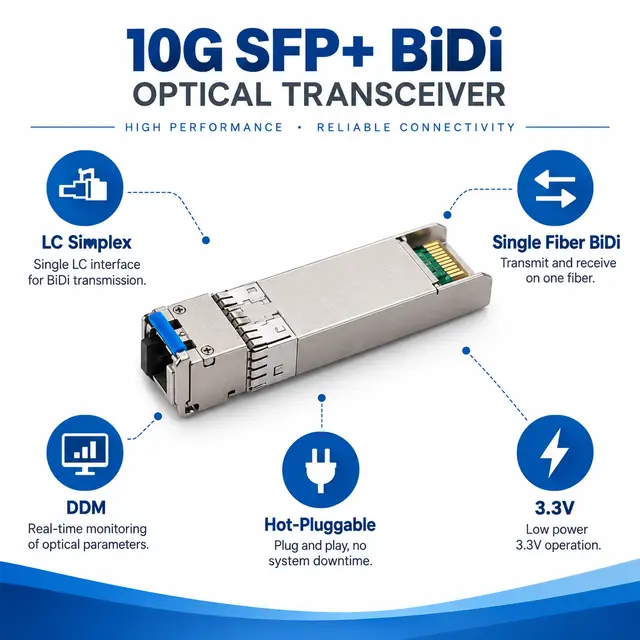 10G SFP+ BiDi BX100 100km 1490/1550nm - Carrier-Grade Transceiver — Application view 5