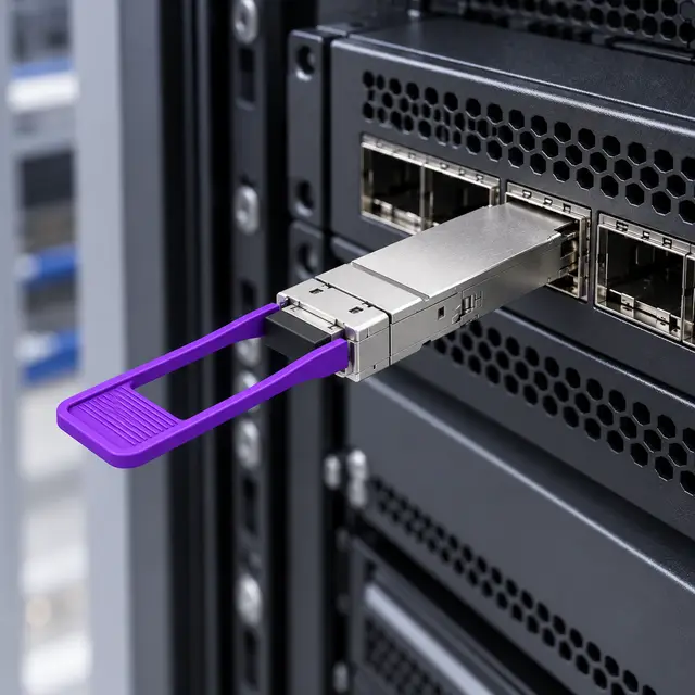 100GBASE-BX10 QSFP28 BiDi 1271/1331nm 10km Simplex LC SMF — In a host switch 2