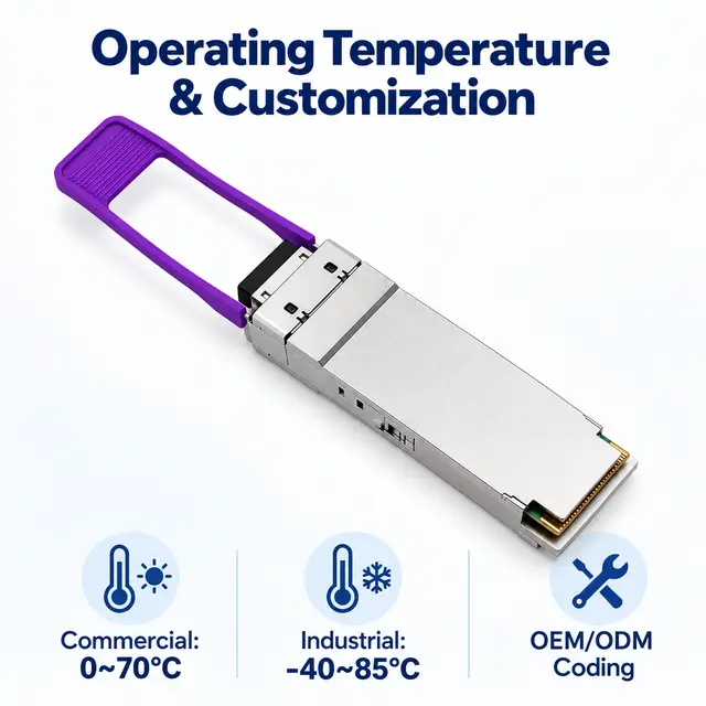100GBASE-BX10 QSFP28 BiDi 1271/1331nm 10km Simplex LC SMF technical drawing 4: dimensions, structure and interfaces
