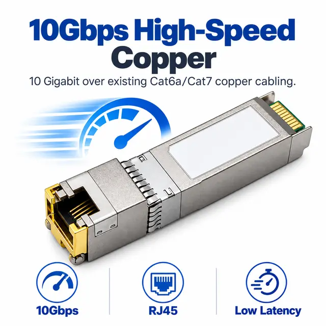 10G SFP+ Copper RJ45 10GBASE-T 30-100m - t7 Transceiver with DDM — Application view 3