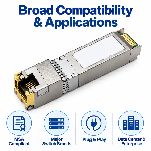 10G SFP+ Copper RJ45 10GBASE-T 30-100m - t7 Transceiver with DDM — Application view 6