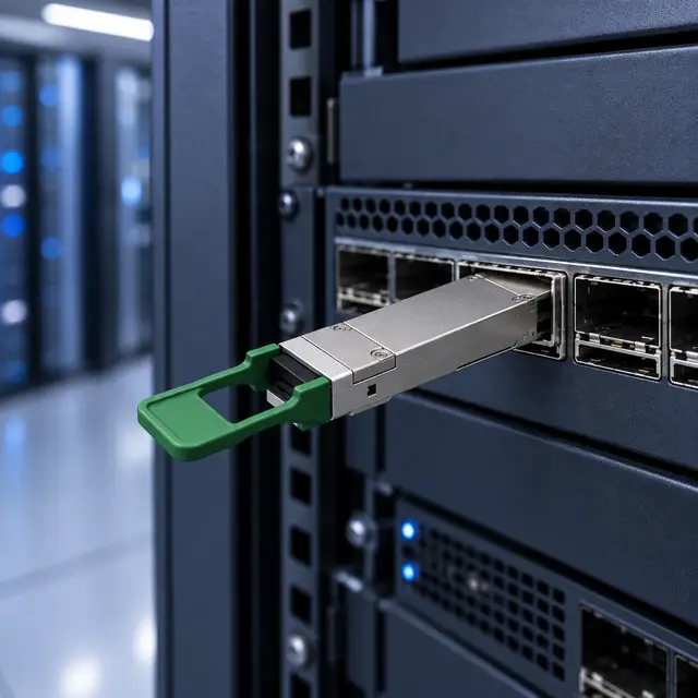 100GBASE-CWDM4 QSFP28 1310nm 2-10km Duplex LC SMF DOM — In a host switch 2