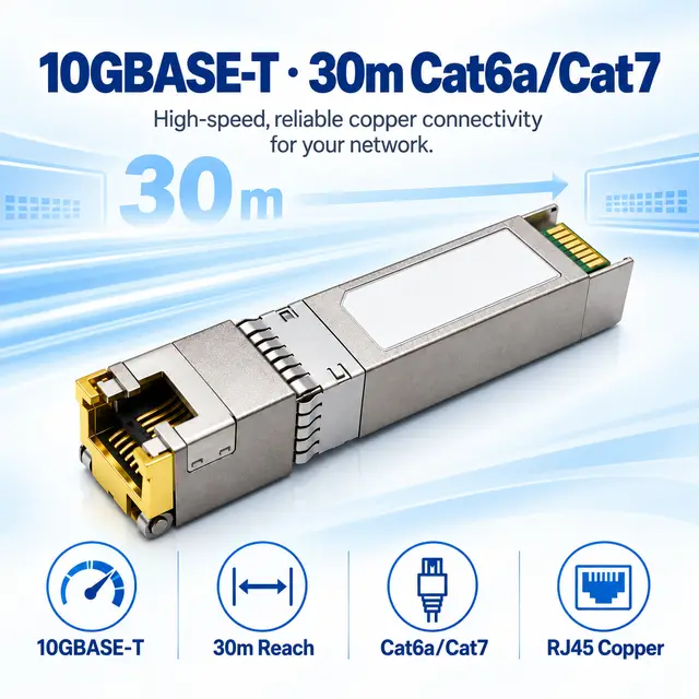 10G SFP+ to RJ45 Copper 10GBASE-T 30m Cat6a/Cat7 — Application view 4