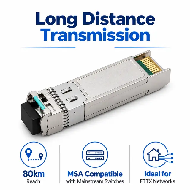 10G SFP+ BiDi BX80 80km 1490/1550nm - Long-Distance Transceiver for FTTX — Application view 6