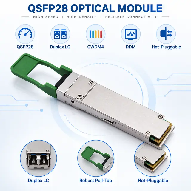 100G QSFP28 CWDM4-S 1310nm 2km Duplex LC SMF Optical — Application view 5