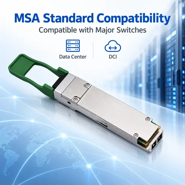 100G QSFP28 CWDM4-S 1310nm 2km Duplex LC SMF Optical — Application view 6