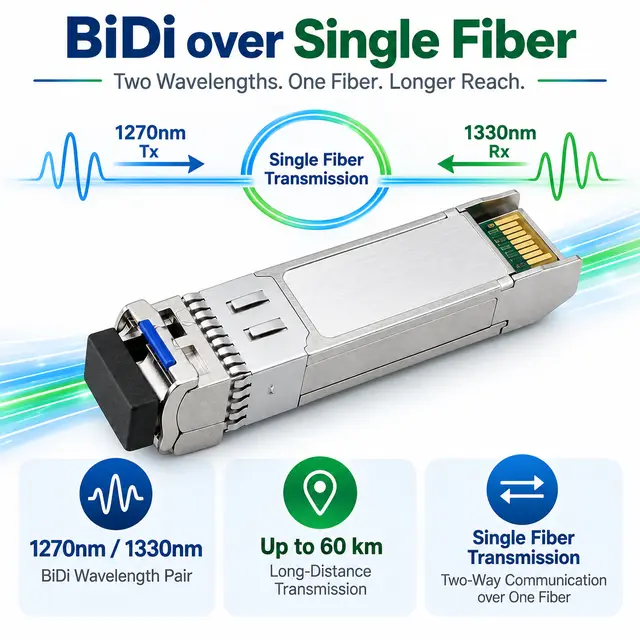 10G SFP+ BiDi BX60 60km 1270/1330nm Simplex LC DDM — Application view 4