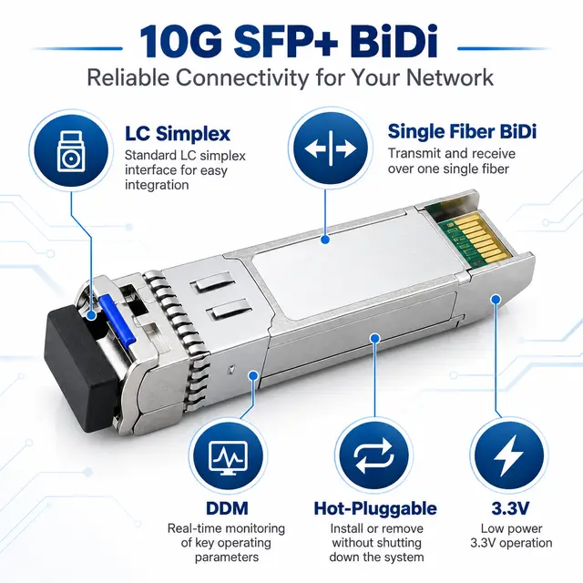 10G SFP+ BiDi BX60 60km 1270/1330nm Simplex LC DDM — Application view 5