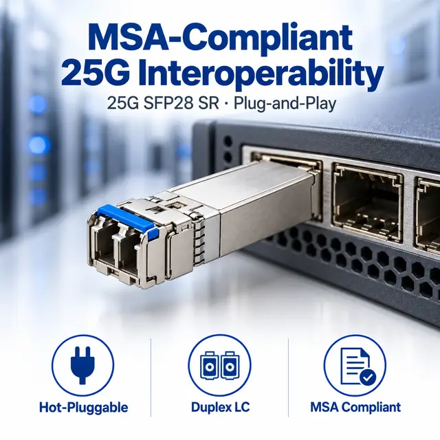 Generic 25G SFP28 SR 850nm 100m MSA-Compliant — In a host switch 2