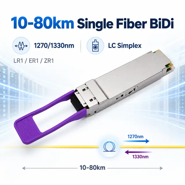 100G BiDi QSFP28 Single-Fiber Transceiver 1270/1330nm LC — Application view 4