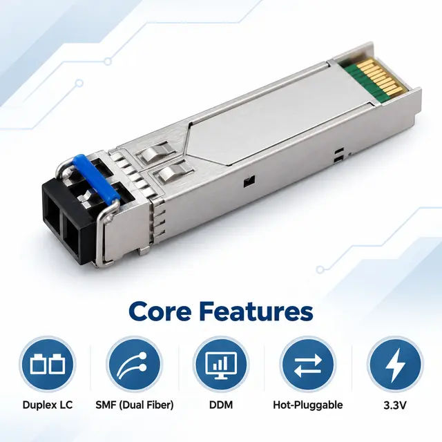100% Compatible 1.25G SFP Module SM 1310nm 20km Duplex LC — Application view 5