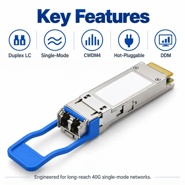 40G QSFP+ CWDM4 1310nm 60km Single-Mode Duplex LC — Application view 5
