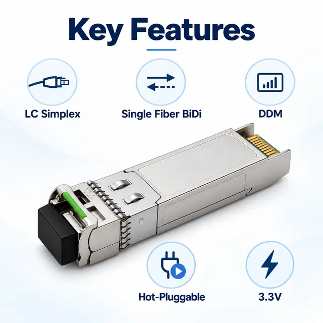 10G SFP+ BiDi BX60 60km 1270/1330nm - Transceiver for Optical Transport — Application view 5