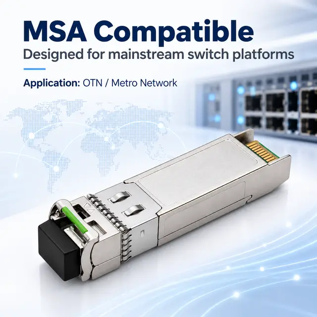 10G SFP+ BiDi BX60 60km 1270/1330nm - Transceiver for Optical Transport — Application view 6