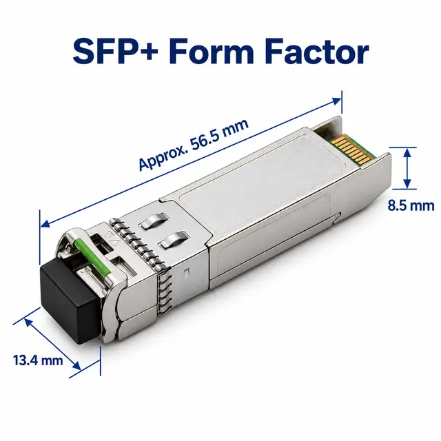 10G SFP+ BiDi BX60 60km 1270/1330nm - Transceiver for Optical Transport technical drawing 1: dimensions, structure and interfaces
