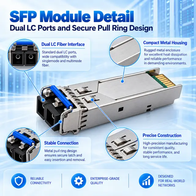 Optical Transceiver Module Series — SFP / SFP+ / SFP28 technical drawing 1: dimensions, structure and interfaces