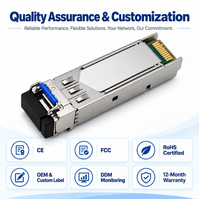 2.5G BiDi SFP-2.5G-BX120 Single-Fiber 1490/1550nm 120km technical drawing 4: dimensions, structure and interfaces
