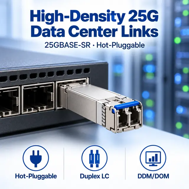 25GBASE-SR SFP28 850nm 100m VCSEL Multimode Duplex LC — In a host switch 2
