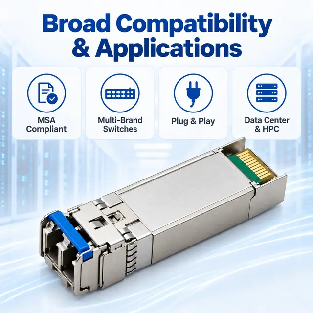 25GBASE-SR SFP28 850nm 100m VCSEL Multimode Duplex LC — Application view 6