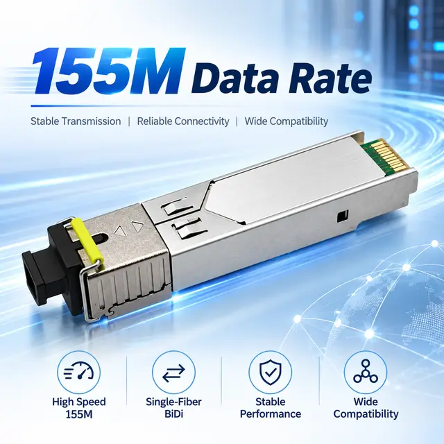 155M SFP BiDi Single-Mode Transceiver 1310/1550nm 20km SC — Application view 3