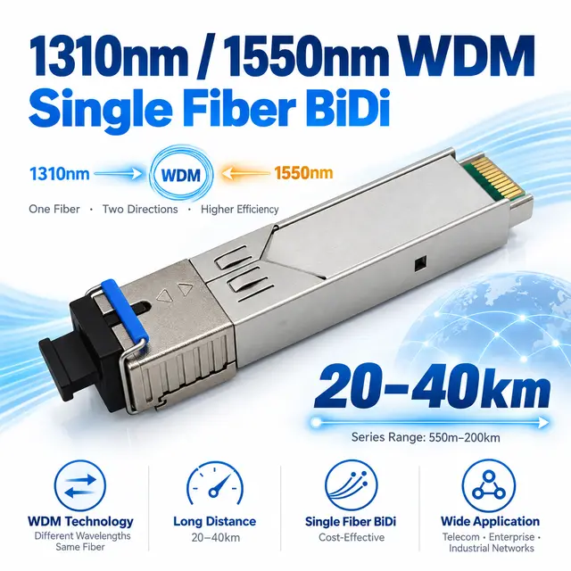 1.25G SFP Single-Fiber BiDi Transceiver 1310nm/1550nm SC — Application view 4