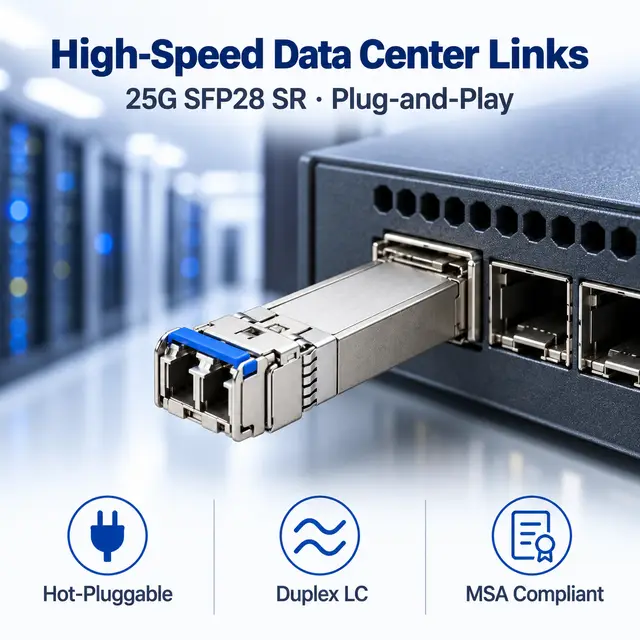 25G SFP28 SR 850nm 100m Multimode Duplex LC Optical - 850 nm — In a host switch 2