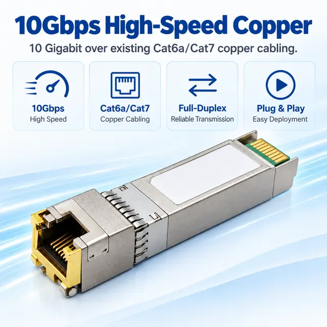 10G SFP+ Copper RJ45 10GBASE-T 100m Multi-Rate — In a host switch 2