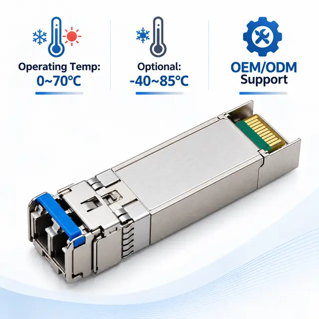 10G SFP+ LRM 1310nm 220m Multimode Duplex LC Optical technical drawing 4: dimensions, structure and interfaces