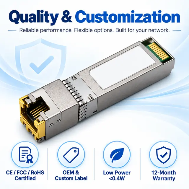 Factory-Direct 1000BASE-T SFP Copper RJ45 Gigabit 100m technical drawing 4: dimensions, structure and interfaces