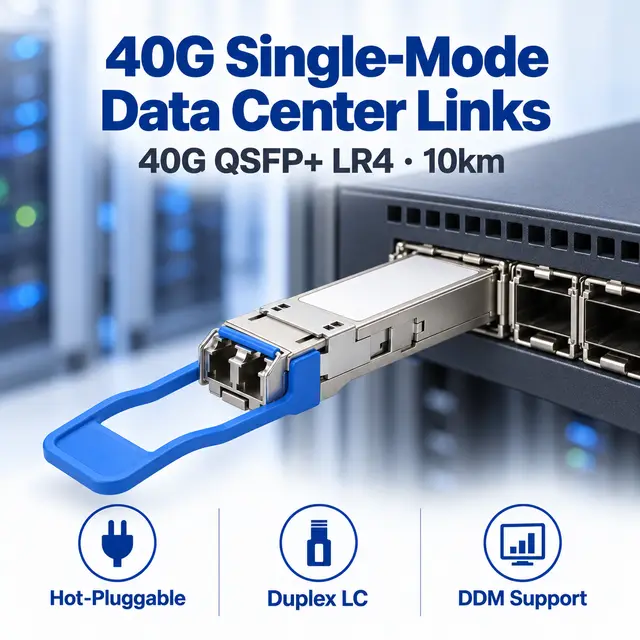 40G QSFP+ LR4 1310nm 10km Single-Mode Duplex LC Optical — In a host switch 2