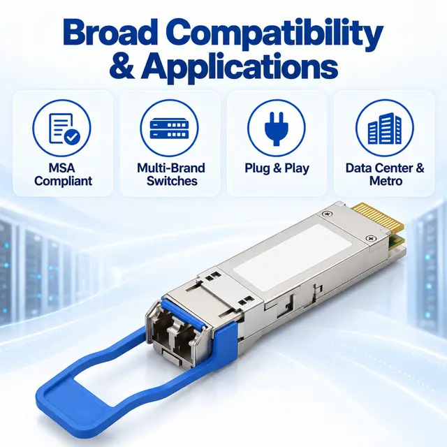 40G QSFP+ LR4 1310nm 10km Single-Mode Duplex LC Optical — Application view 6
