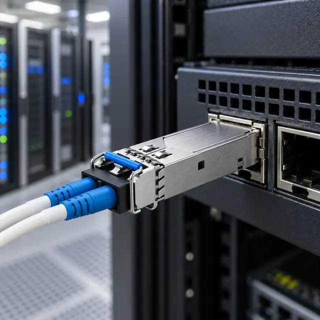 1000BASE-EX SFP 1.25G 1310nm 40km Duplex Single-Mode LC — In a host switch 2