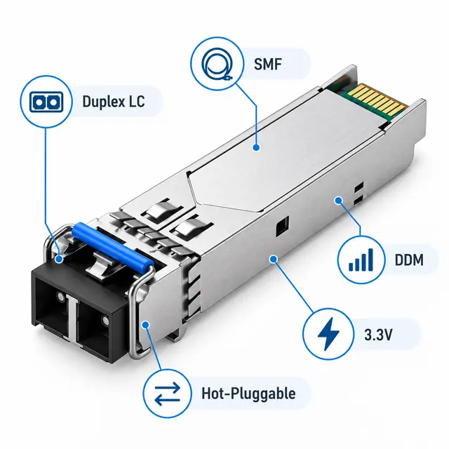 1000BASE-EX SFP 1.25G 1310nm 40km Duplex Single-Mode LC — Application view 5