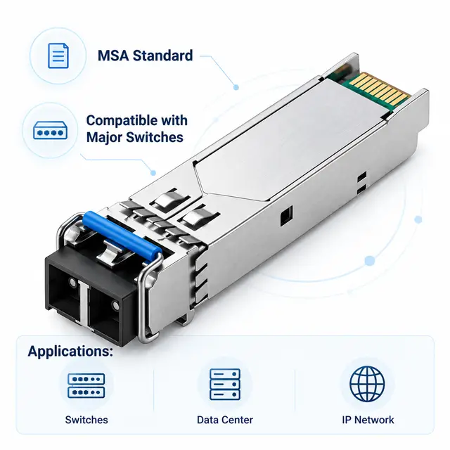 1000BASE-EX SFP 1.25G 1310nm 40km Duplex Single-Mode LC — Application view 6
